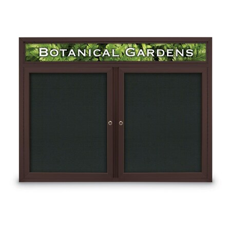 United Visual Products Open Faced Traditional Corkboard, 60x48" UV644A-SATIN-BLACK